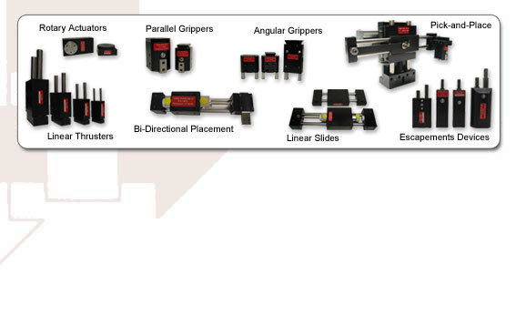 Air slides, linear actuators, linear slides, linear thrusters, pneumatic slides, precision slide, slide, thruster, linear clamps, air thruster, non-powered slide, guided linear motion, pneumatic actuators, air shuttle, isolation shuttles, shuttling devices, Escapements, Part feeding, Feeding, Feeder, Isolation, Isolation devices, Part isolation, Feeder bowl accessories, Vibratory bowl accessories, Part feeder, Part Feeders, non-rotating cylinders, non-rotating air cylinders, single finger escapements, double finger escapements, Air grippers, angular grippers, long stroke gripper, wide angle gripper, grippers, parallel grippers, pneumatic grippers, robotic grippers, robotic end effectors, two-finger grippers, three-finger grippers, 180 degree gripper, small grippers, miniature grippers, large grippers, toggle lock grippers, end-of-arm, end-of-arm tooling, end of arm, Rotary actuators, air rotation, pneumatic rotation, rotary motion, Bi-directional transfer, Bi-directional device, Bidirectional transfer device, multi-motion, tucker, air tucker, pneumatic tucker, tucking device, walking beam, pick and place, pick and place unit, pick-and-place, 3D CAD files, 2D CAD files, CAD library, automation products, automation components, precision part placement, automatic assembly equipment, automatic assembly components, custom designs